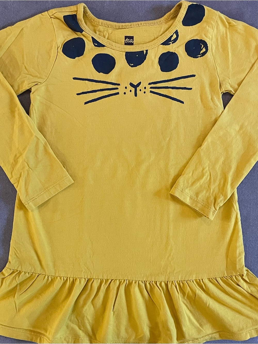 Tea Collection Kitty Cat Ruffle Hem Skater Dress